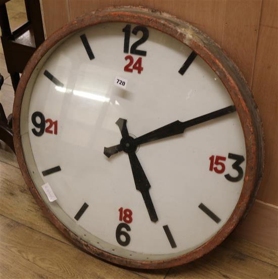 A large dial wall timepiece, W.65cm